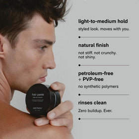 Jack Henry being worked into damp hair delivering soft hold and texture