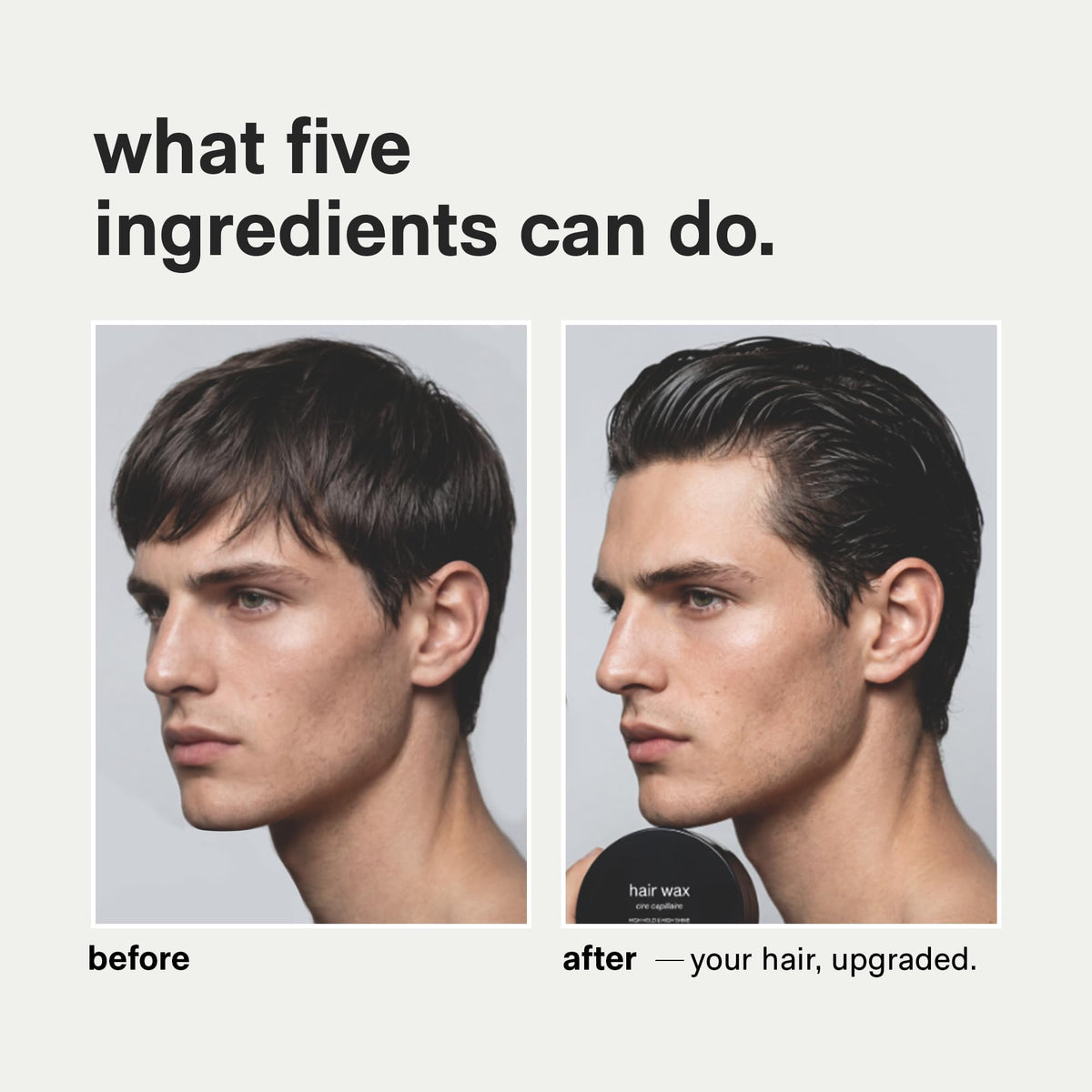 Jack Henry side part hairstyle showcasing structured definition and shine