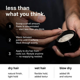 Jack Henry on bathroom counter in grooming routine for effortless styling benefit
