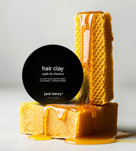 Jack Henry jar on bathroom shelf in lifestyle setting showing everyday use benefit