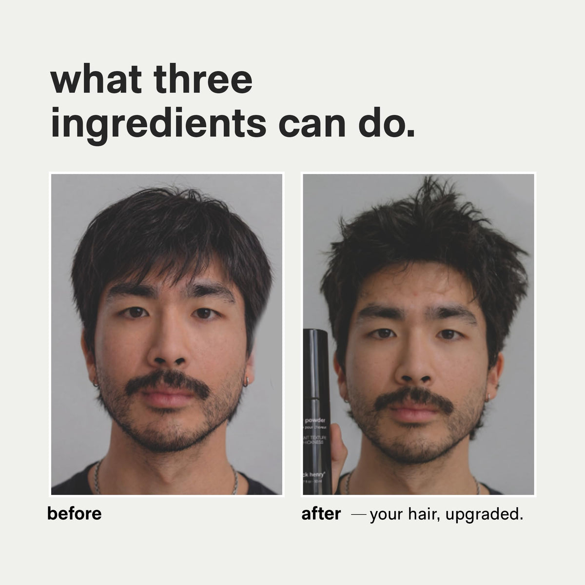 Jack Henry powder in hand illustrating lightweight powder and easy control benefit