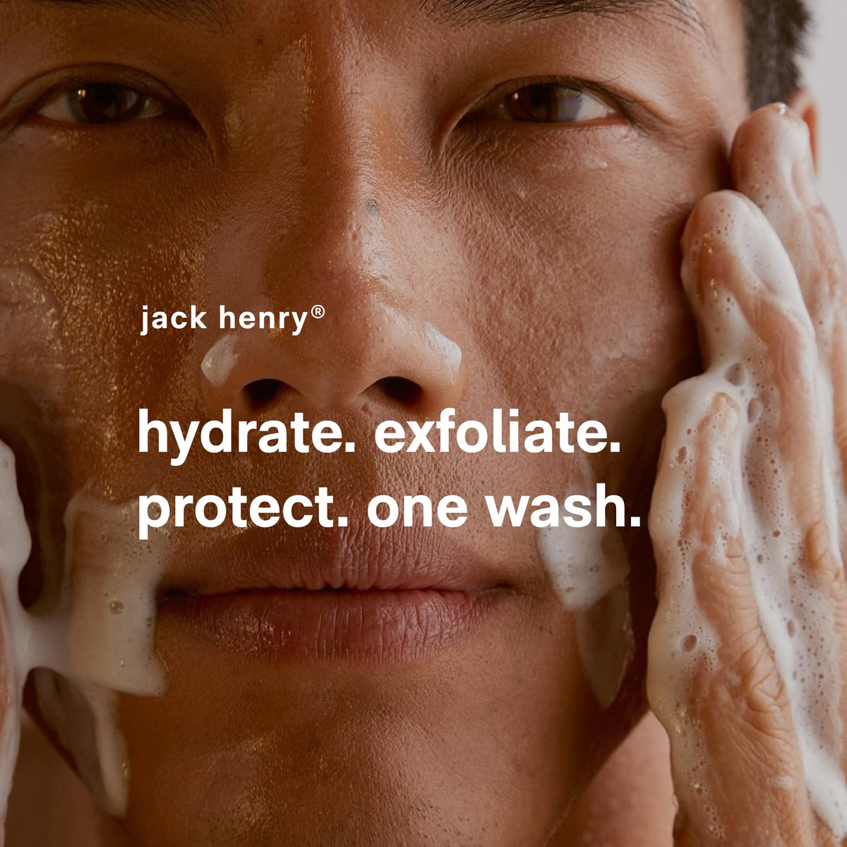 Jack Henry pump and label close-up highlighting ingredient transparency