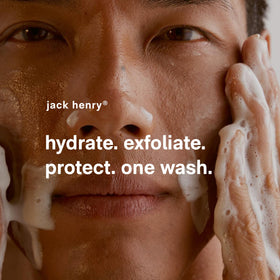 Jack Henry pump and label close-up highlighting ingredient transparency
