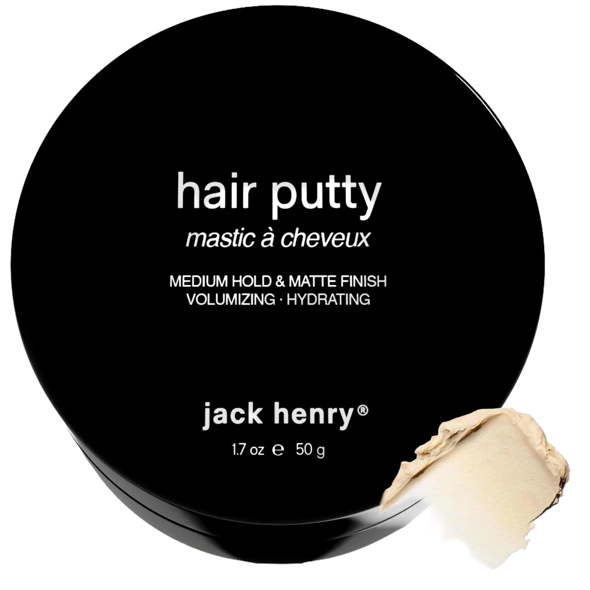Jack Henry putty front tub shown clearly, easy-to-use styling paste