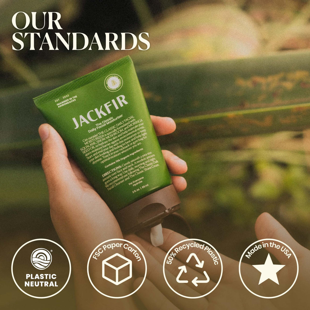Jackfir in bathroom routine styling showing easy daily grooming integration