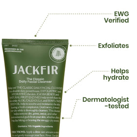 jackfir close-up of creamy texture with jojoba beads for gentle exfoliation benefit
