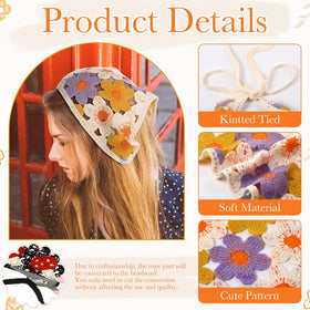 JaGely model wearing a crochet bandana as a forehead headband for stylish hair control