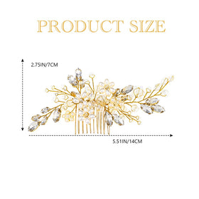 JAKAWIN hair comb worn by bride in updo showing how it enhances wedding hairstyle benefit
