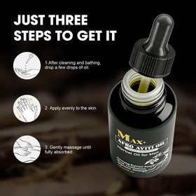 Jalan Max+ Afro Ayiti being massaged into skin showing smooth glide and warming sensation