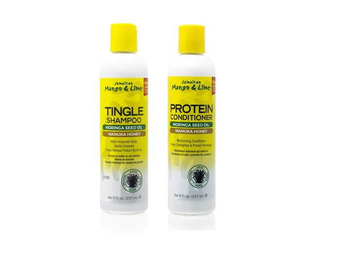 Jamaican Mango & Lime front packaging showing set and clear benefits for loc maintenance