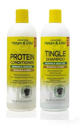Jamaican Mango & Lime front packaging showing both bottles and clear labeling for easy identification and use
