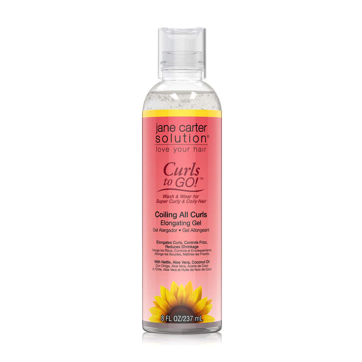 Jane Carter Solution front packaging showing 8oz label and curl-friendly benefits