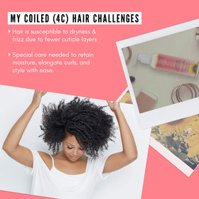 Jane Carter Solution before and after detangling showing reduced knots and frizz