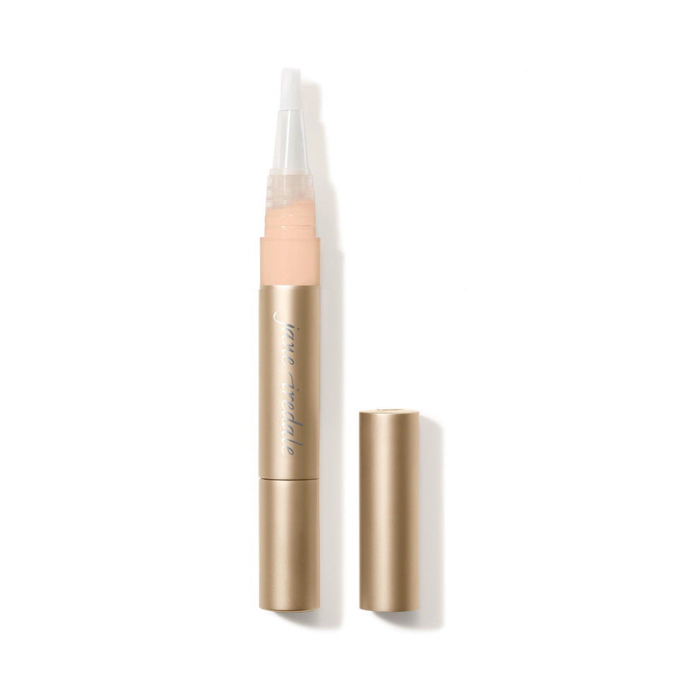 jane iredale front packaging highlights quick pump application and brightening effect