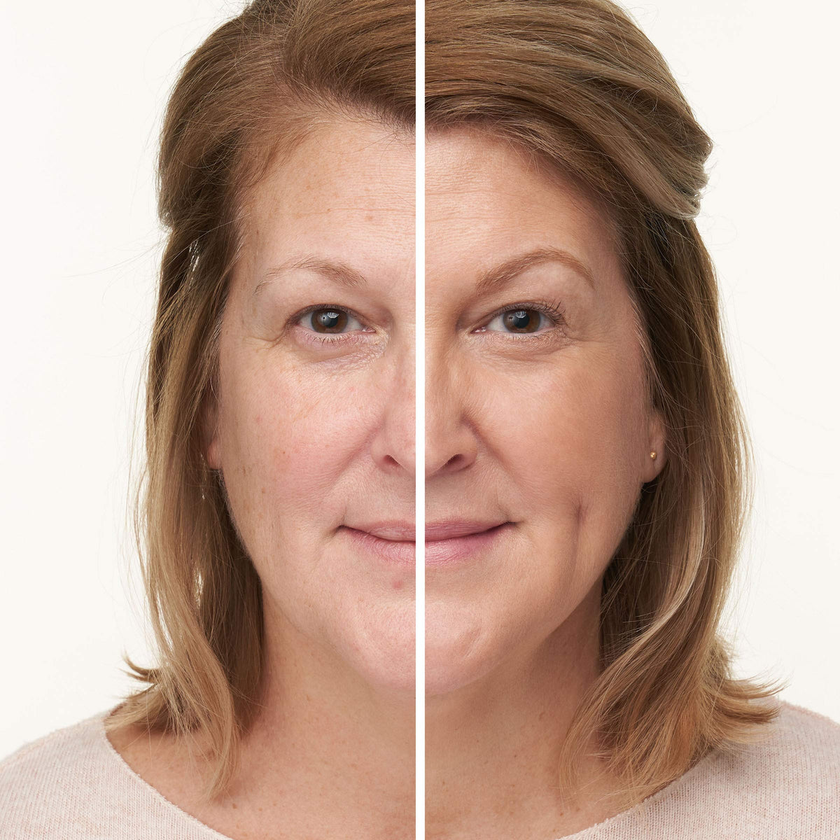 jane iredale product being applied on model, natural luminous benefit