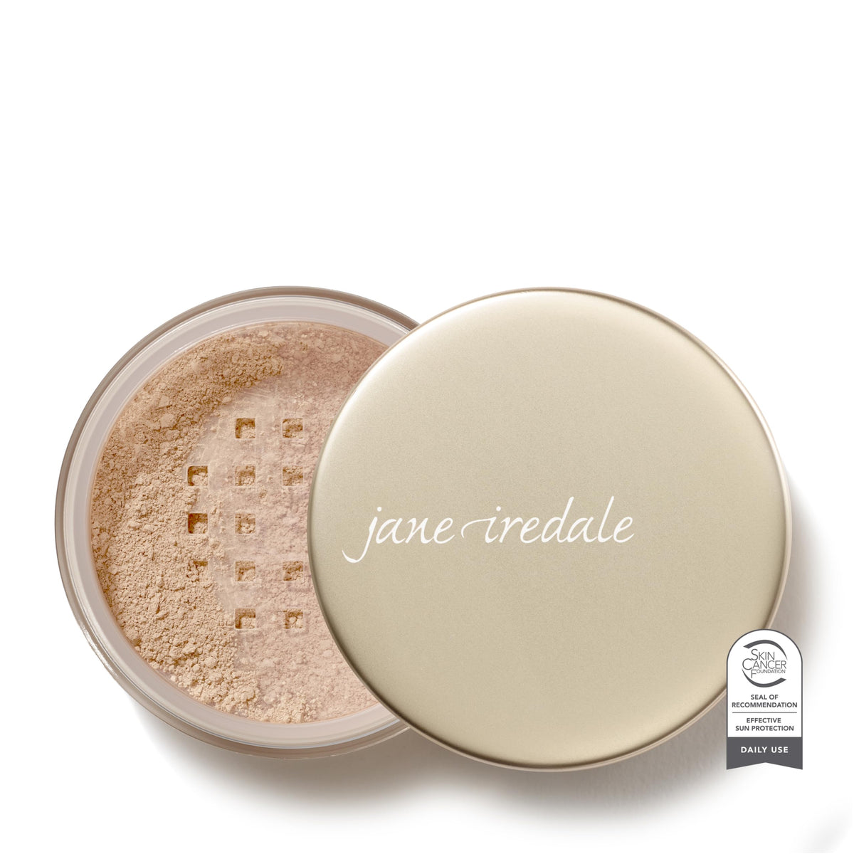 jane iredale jar front view showing Natural shade and SPF benefit