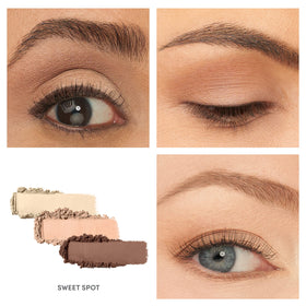 jane iredale model applying Sweet Spot shadow for natural dimension benefit