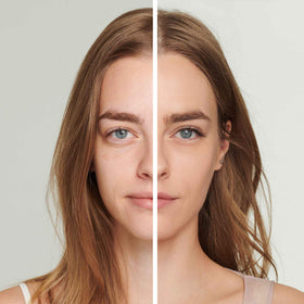 jane iredale application with brush creating even semi-matte finish benefit
