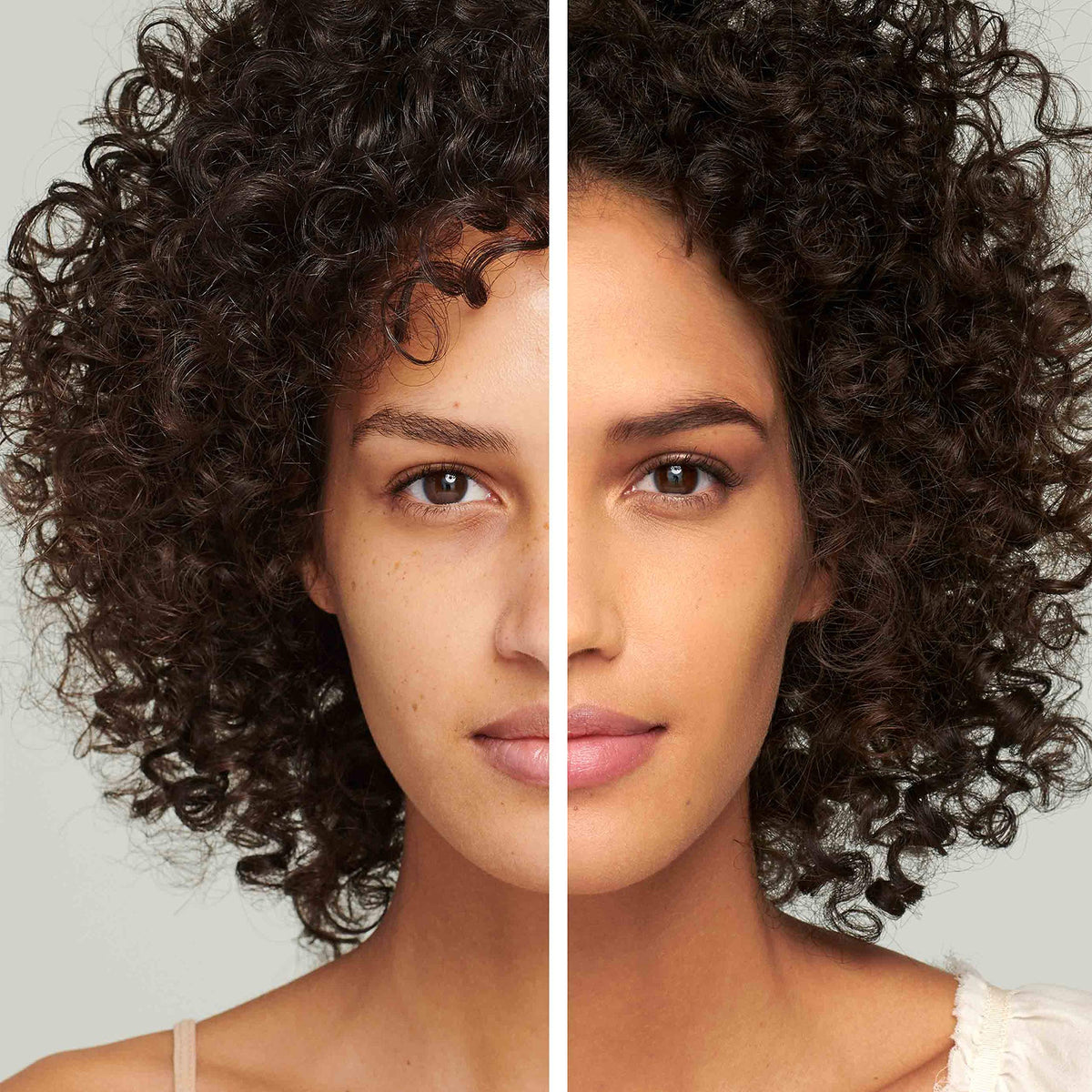 jane iredale applied on model demonstrating natural, photo-ready semi-matte look benefit
