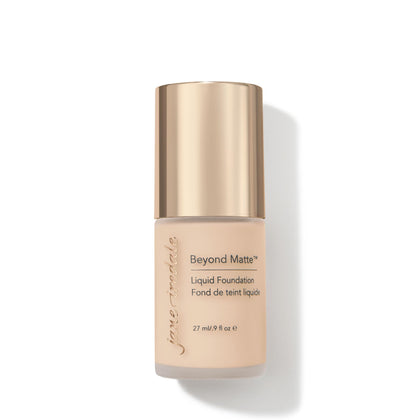 jane iredale bottle front packaging shows clean design and vegan claim benefits