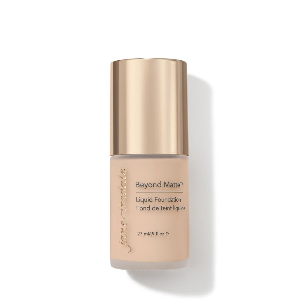 jane iredale front packaging showing bottle and cap, clear branding and size benefit
