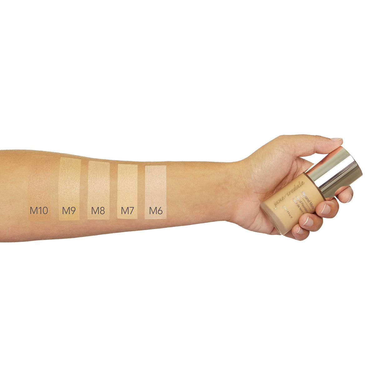 jane iredale bottle on vanity in lifestyle scene showing clean-beauty aesthetic benefit