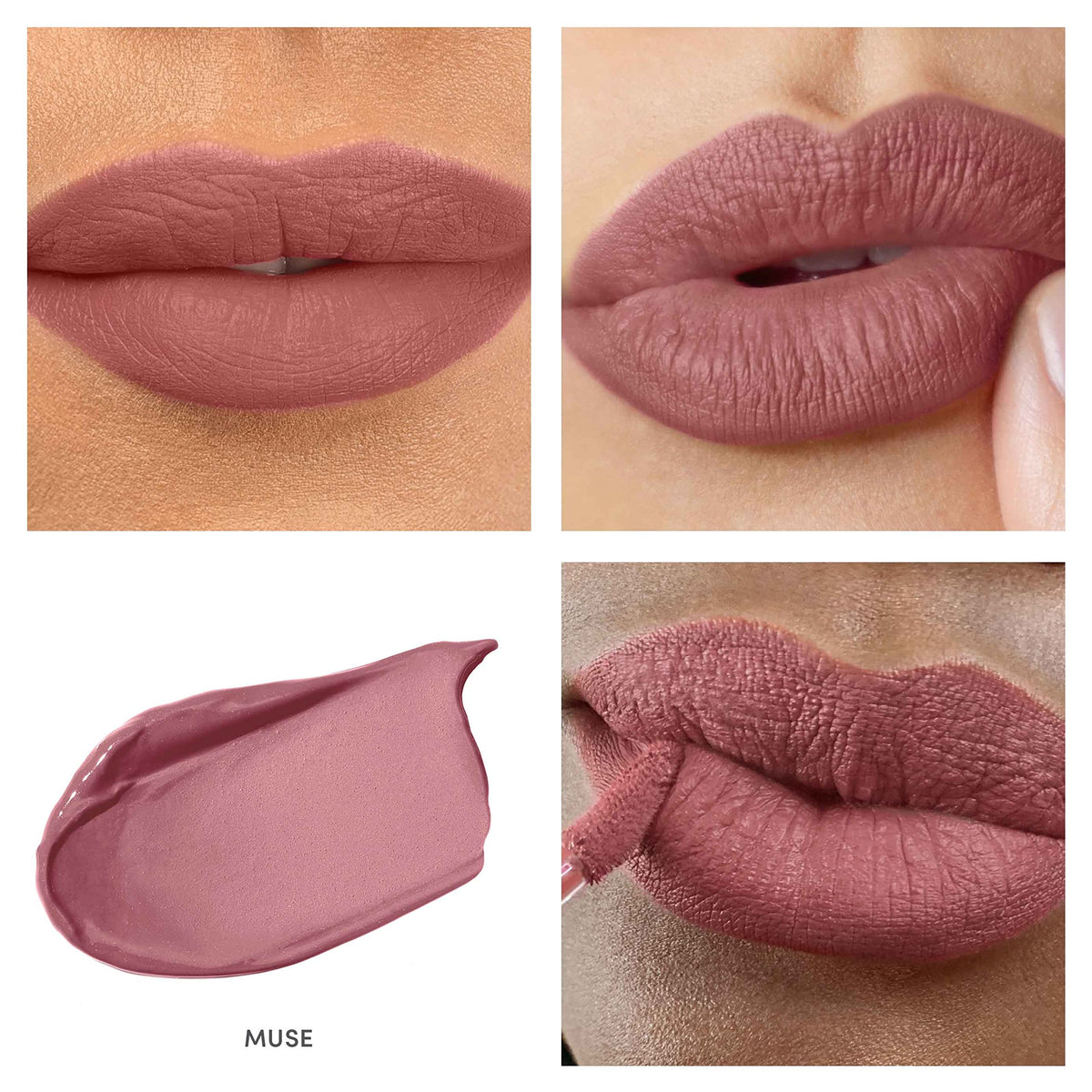 jane iredale texture swipe of liquid matte showing rich pigment and smooth finish