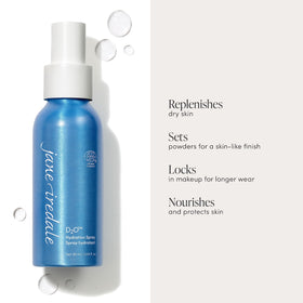 jane iredale close-up of fine mist delivering gentle hydration and quick absorption