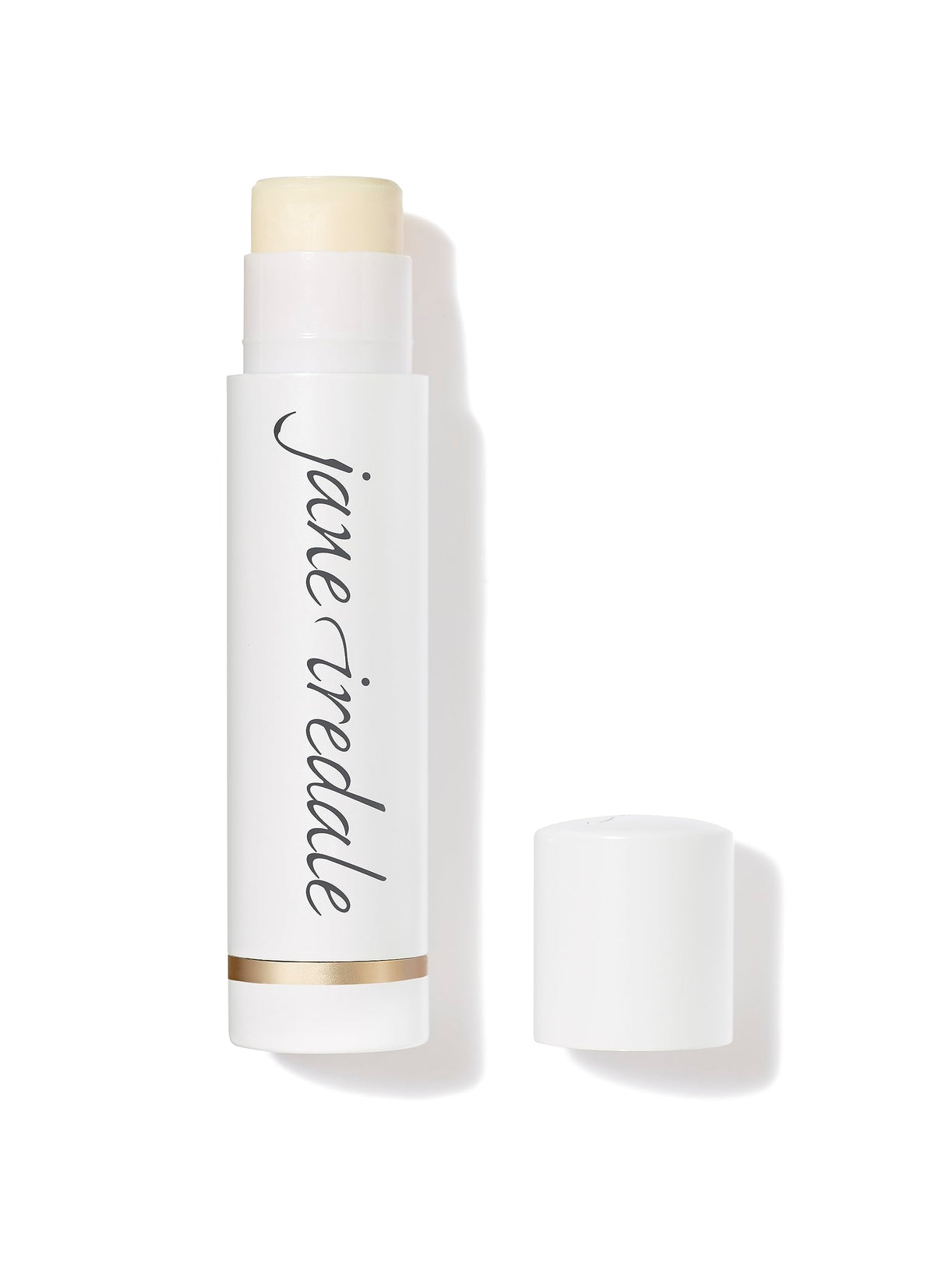 jane iredale LipDrink front packaging showing stick and lemon scent for sun protection