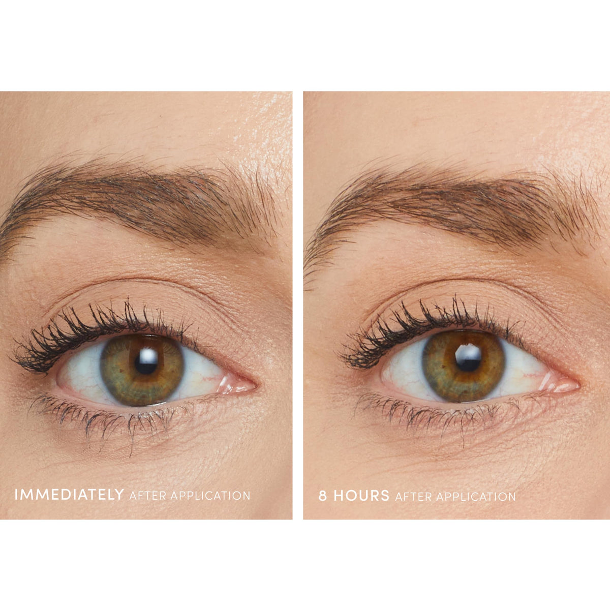 jane iredale mascara on lashes side profile showing separated curled lashes