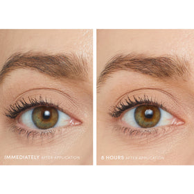 jane iredale mascara on lashes side profile showing separated curled lashes