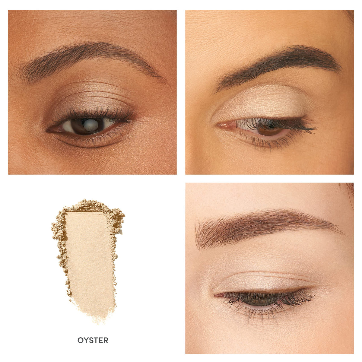 jane iredale oyster swatch on skin showing smooth blendable color