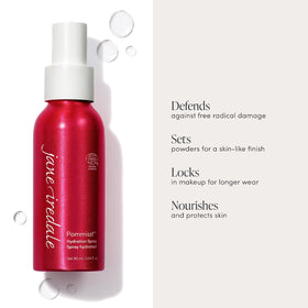 jane iredale nozzle close-up demonstrating fine mist spray for even coverage
