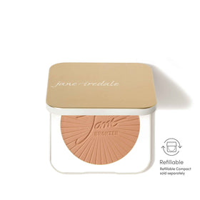 jane iredale bronzer swatched on forearm showing buildable color payoff
