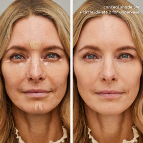 jane iredale applicator wand with drop of concealer showing precise placement benefit