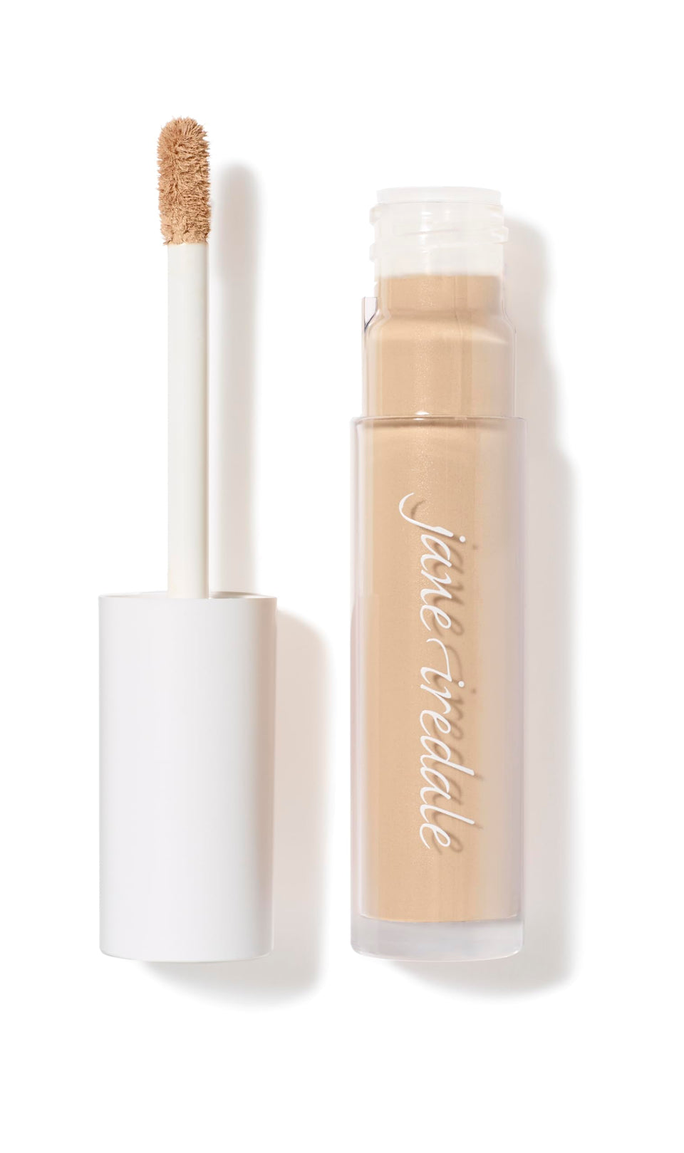 jane iredale front tube showcasing clean packaging and shade labeling for easy selection