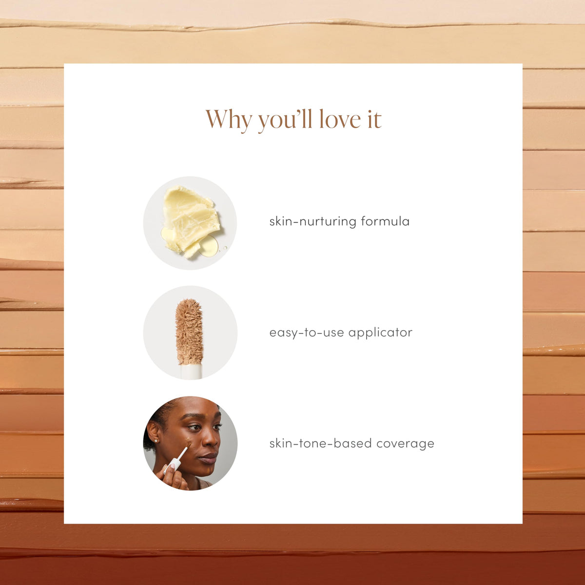 jane iredale shade range flatlay with multiple bottles to compare color options quickly