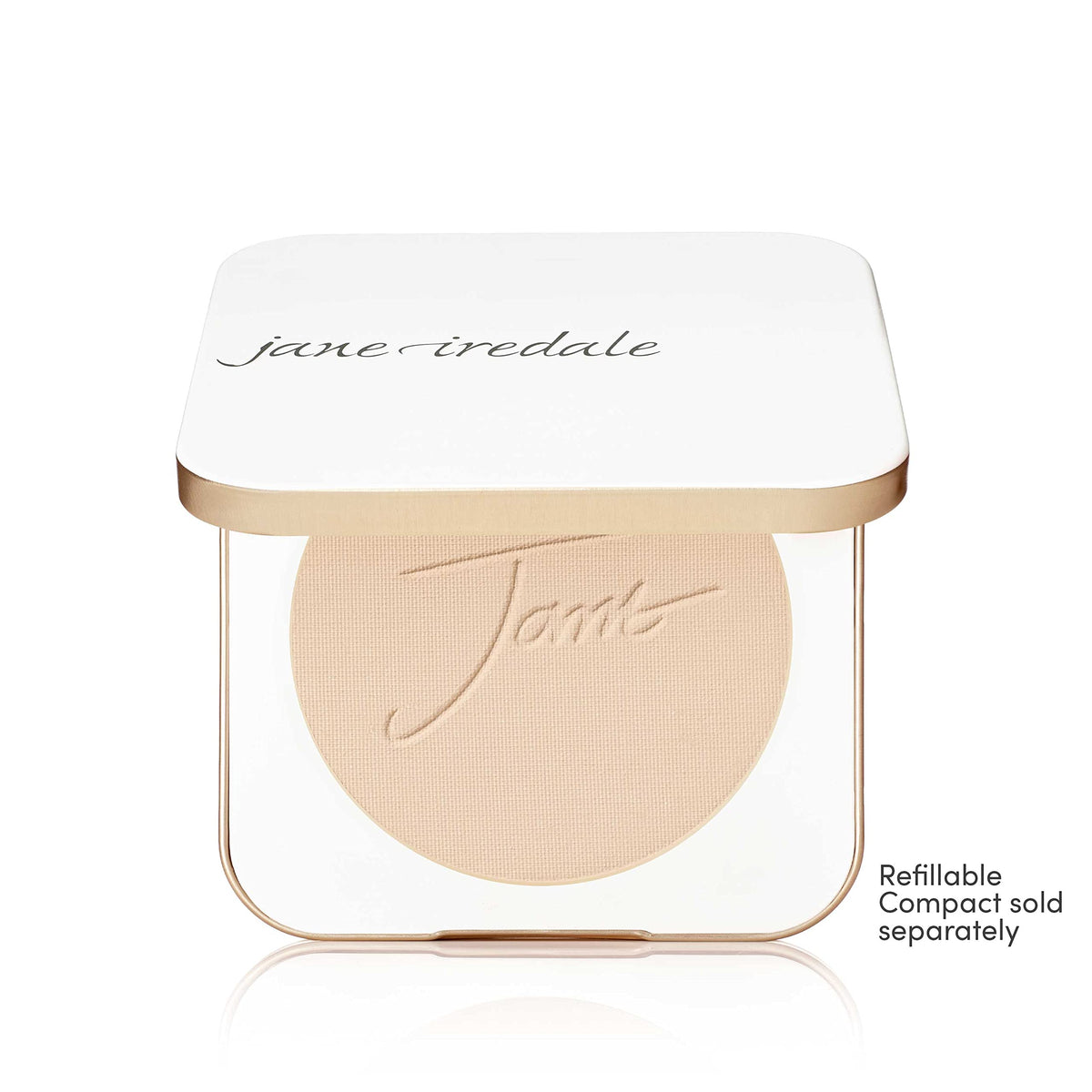 jane iredale compact in hand demonstrating refill portability and convenience