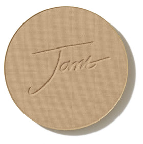 jane iredale front pan of latte refill showing smooth pressed surface and compact compatibility