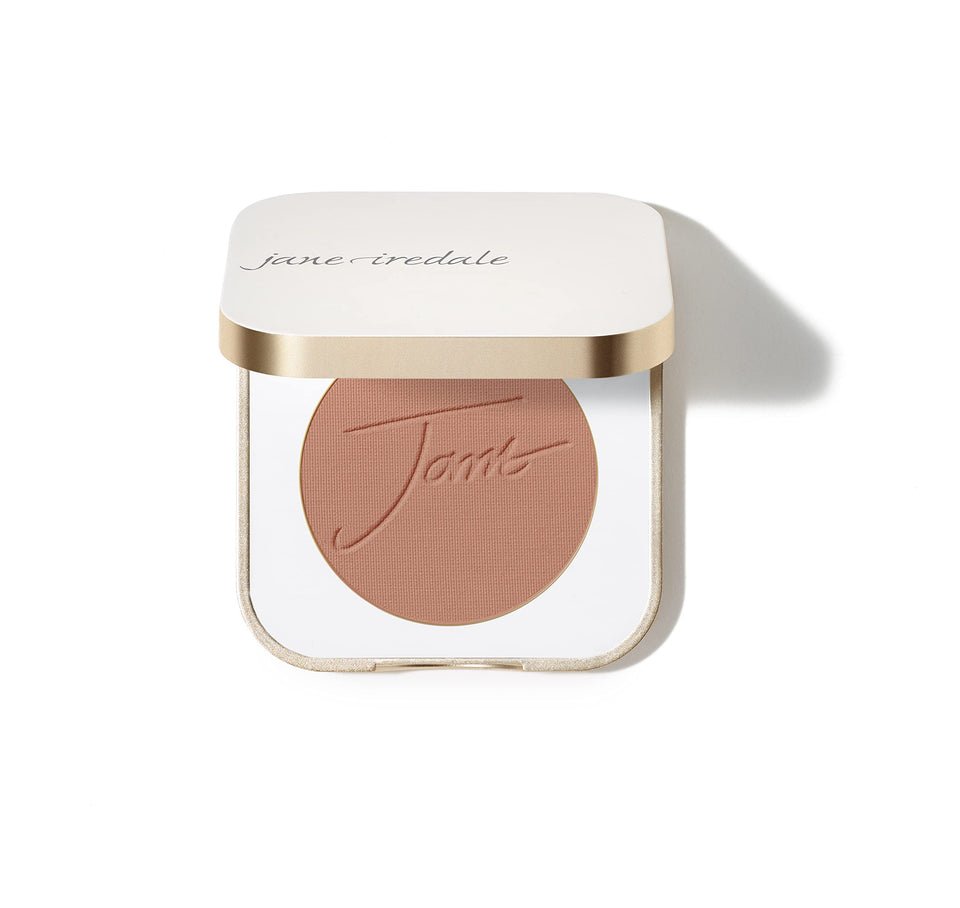 jane iredale compact front showing shade and compact design for travel