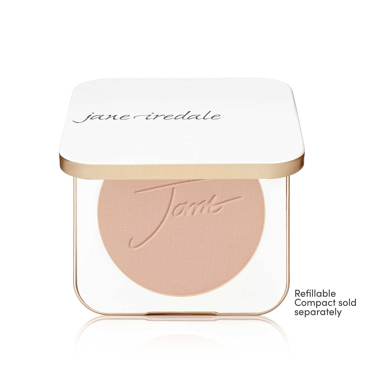 jane iredale product with brush application demonstrating even coverage and buildability