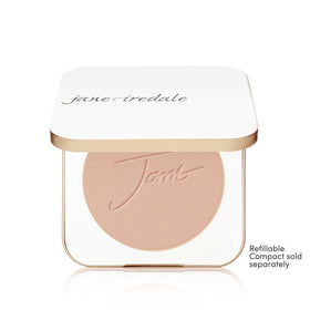 jane iredale product with brush application demonstrating even coverage and buildability