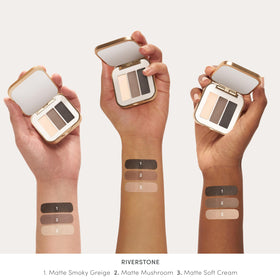 jane iredale application with brush demonstrating easy blending and control