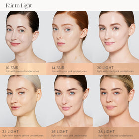 jane iredale foundation being applied with sponge for seamless blending and natural look