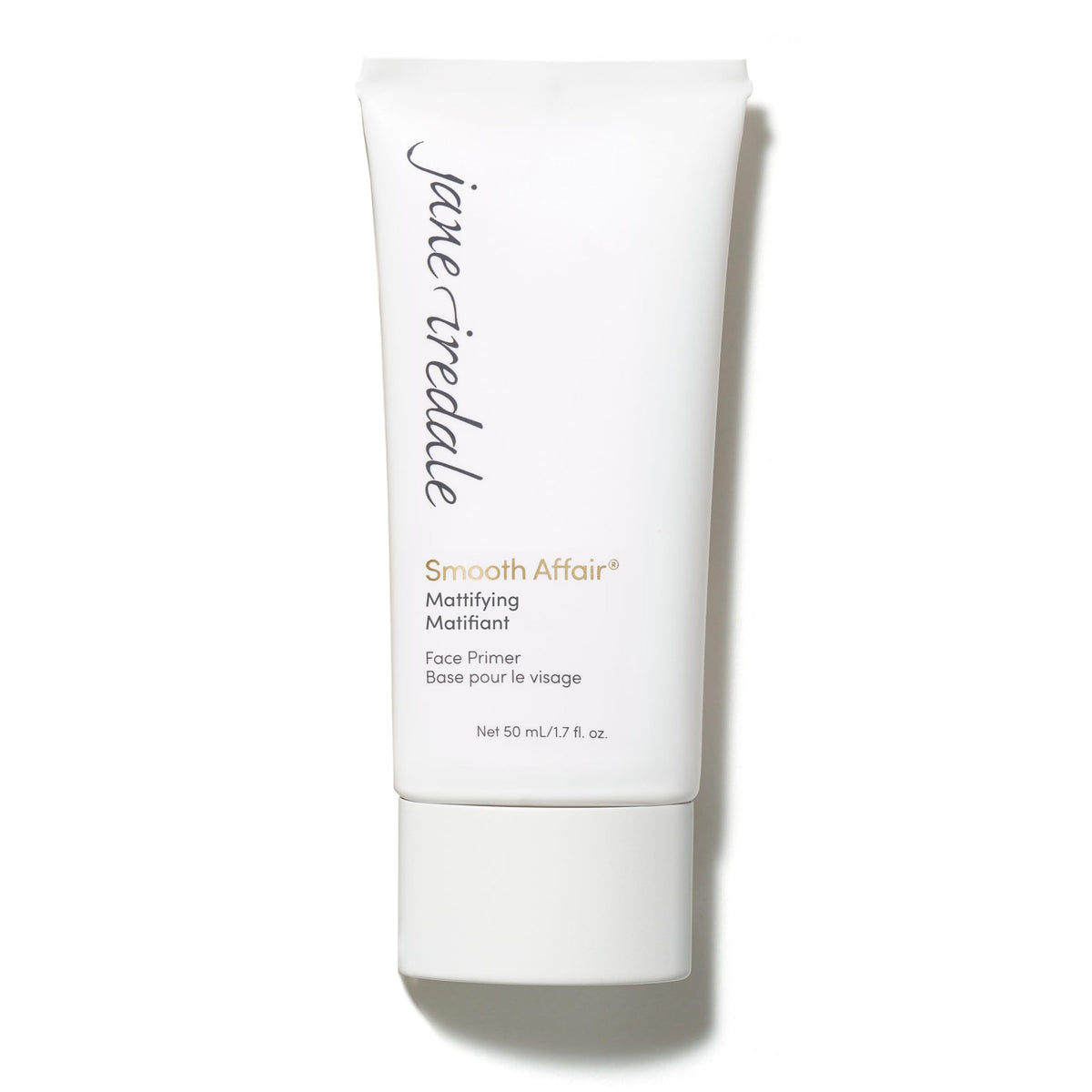 jane iredale front packaging showing sleek primer tube and branding benefit clear labeling