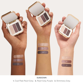 jane iredale compact next to coin to show size and travel-friendly convenience