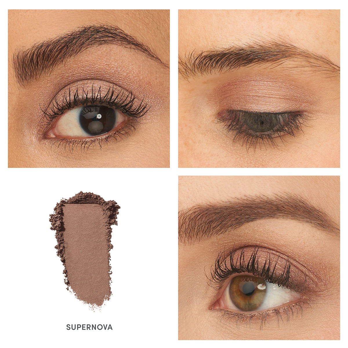 jane iredale swatches on forearm demonstrating pigment payoff and blendability