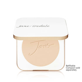 jane iredale brush applying powder illustrating buildable coverage and even application