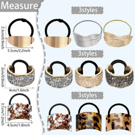 Janinka tortoise shell ponytail ring detail showing warm pattern and versatile style