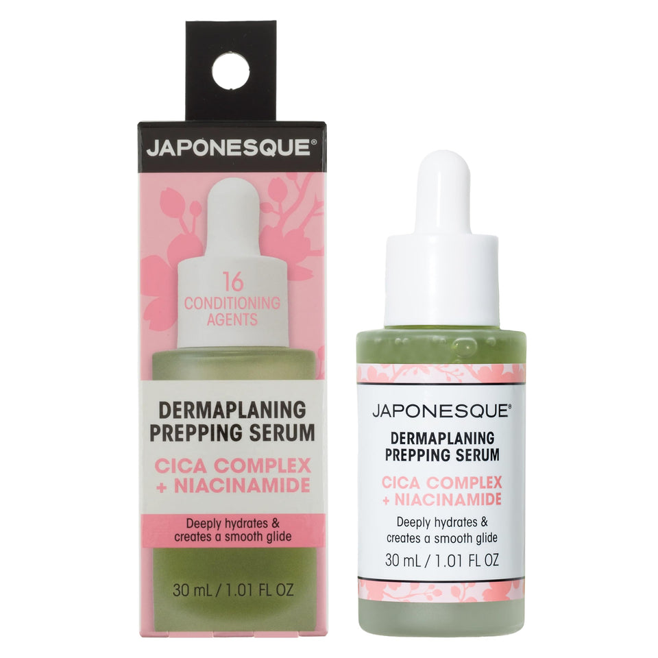 Japonesque front packaging showing serum bottle and branding for clean prep